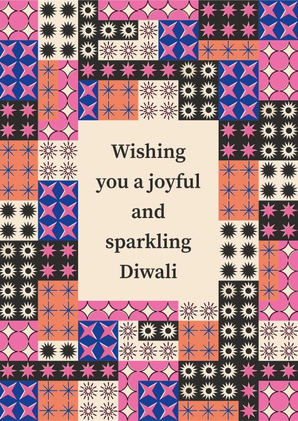 Fun Faith Card - Diwali - Joyful & Sparkling - Firework Tiles created by letterfix