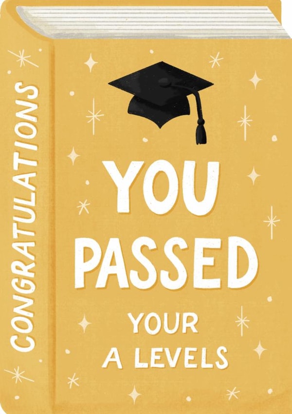 Classic Exams Card - You Passed Your A Levels - Book created by Silky Rose Design