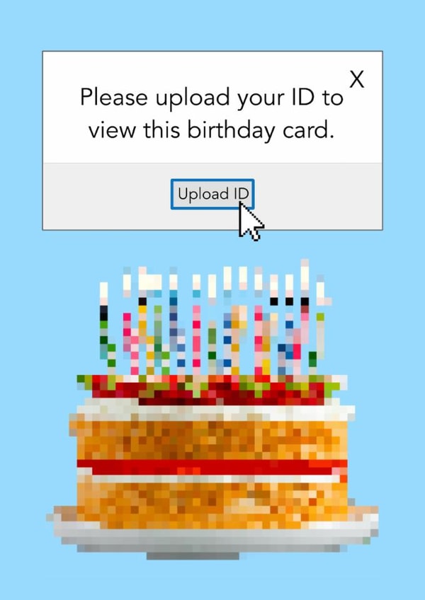 Funny Birthday Card - Ofcom Satire - Birthday Cake created by Pink Peach Cards