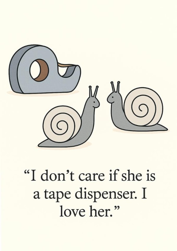 Funny Snail Love Card Cute Animal. Quirky Anniversary or Valentine’s Card created by Jason Bradley