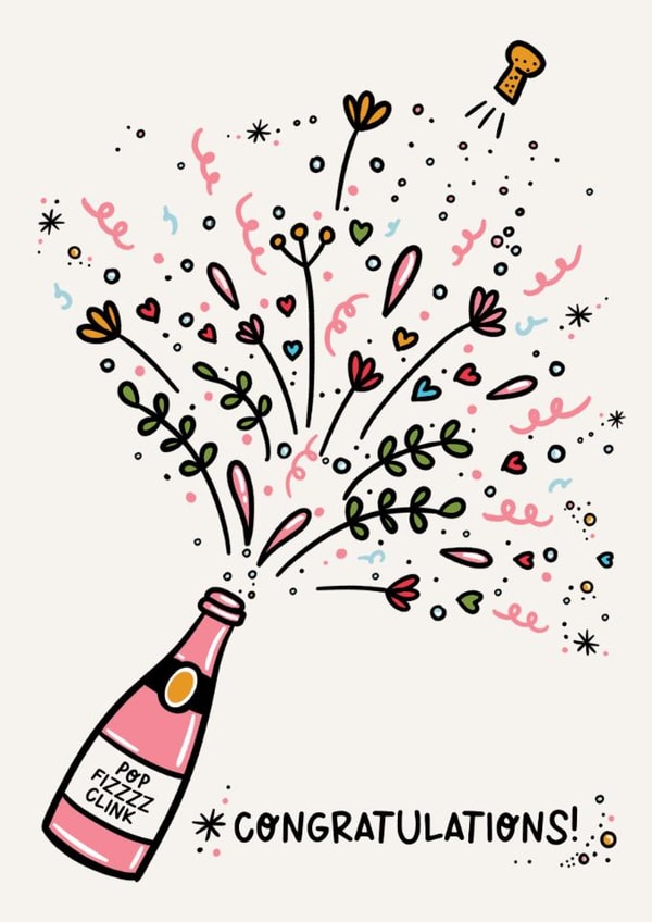 Classic Congratulations Card - Pink Fizz created by Lyndsay Moon
