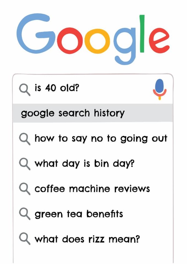 Funny 40th Birthday Card - Google Search - What Day Is Bin Day? created by AbiGoLucky