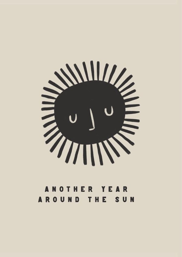 Cute Birthday Card - Another Year Around The Sun created by Lauren Marina