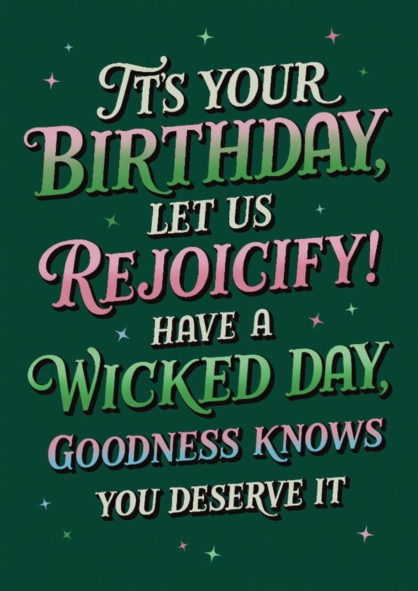 Pretty Birthday Card - Wicked - Rejoicify created by Sydney Jo Designs
