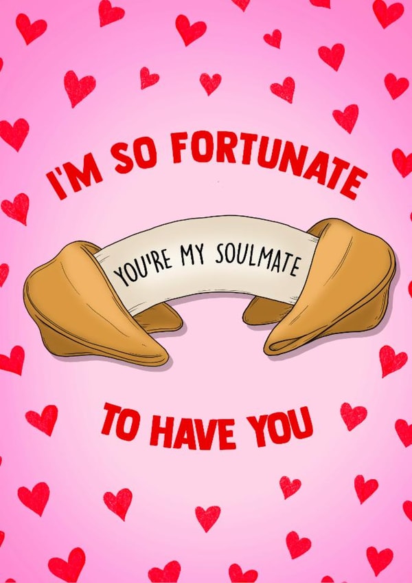 Fun Anniversary/Valentine's Day Card - I'm So Fortunate To Have You - Fortune Cookie created by Poppy & Mabel