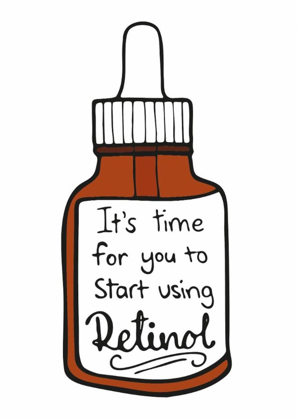 Funny Birthday Card - Friend & Family - Age 25+ - Skincare - Start using Retinol created by 10isha.design