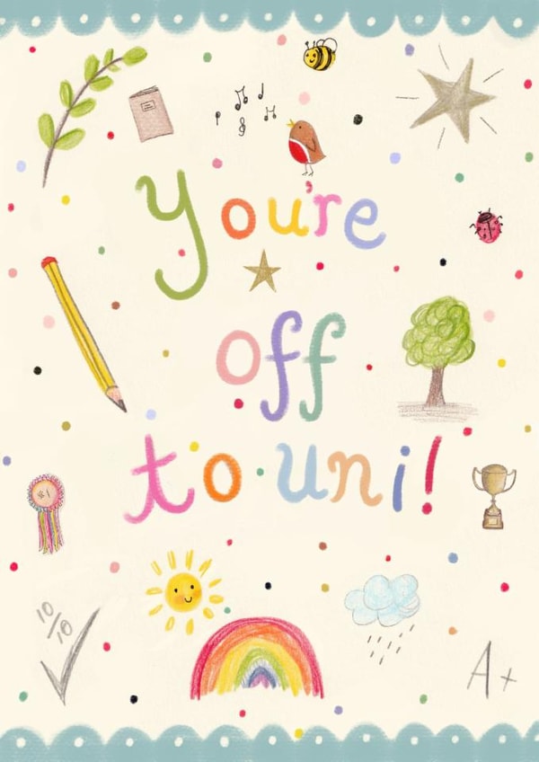 Cute Good Luck Card - Off to Uni created by Love Lucy Illustration