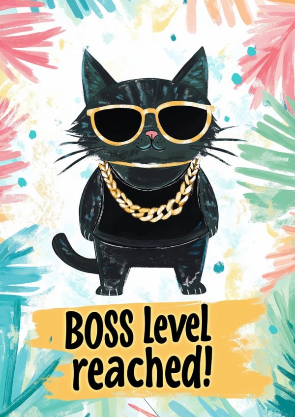 Ibiza final boss funny card for birthday, congratulations or just to say. created by Koro Cinco