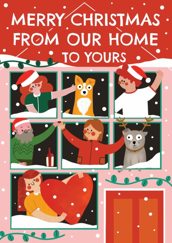 Cute Christmas Card - From Our Home To Yours - Snow created by AbiGoLucky