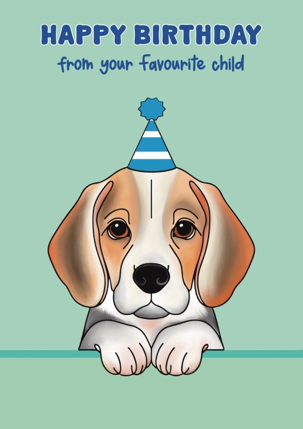 Cute Birthday Card - Beagle - From The Dog created by Choo Choo 