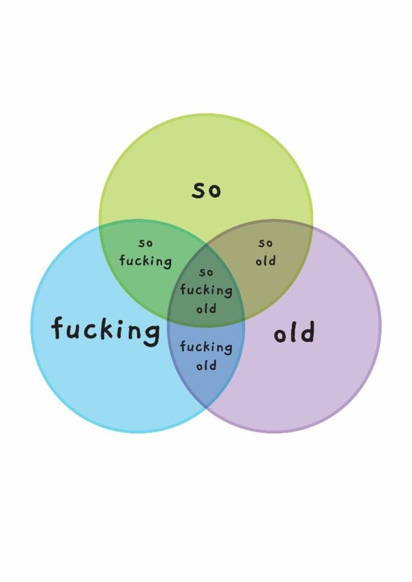 Funny Birthday Card - So Old Diagram created by Picardso