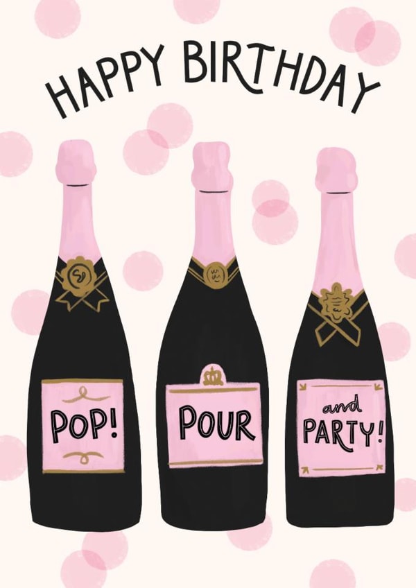 Classic Birthday Card - For Her - Pop! Pour And Party created by Jo Podmore