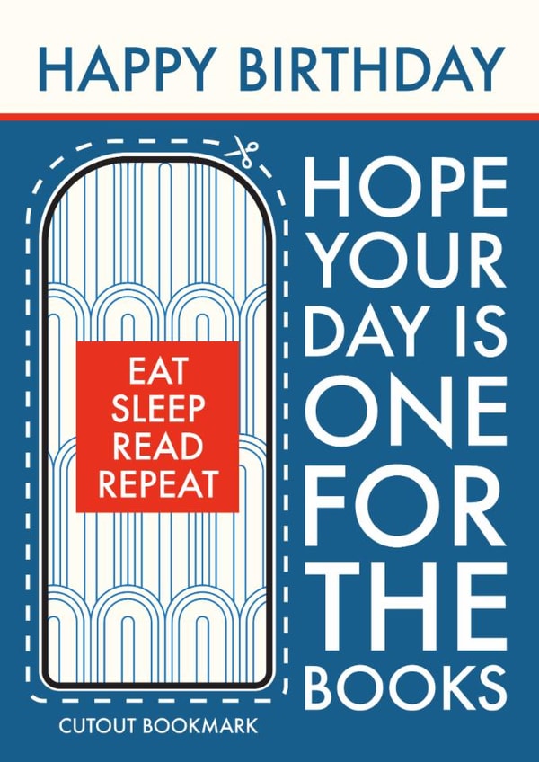 Fun Birthday Card - Hope Your Day Is One For The Books - Cutout Bookmark created by AbiGoLucky