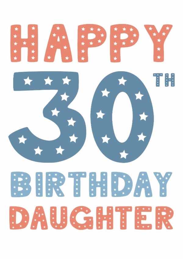 Classic Birthday Card - 30th - For Daughter created by Mint Maker Studio