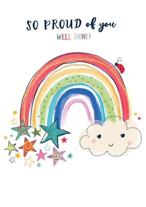 Cute Congratulations Card - So Proud - Rainbow created by Katie Phythian Design