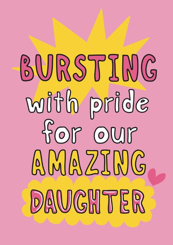 Classic Exams Card - Amazing Daughter created by Giddy Kipper