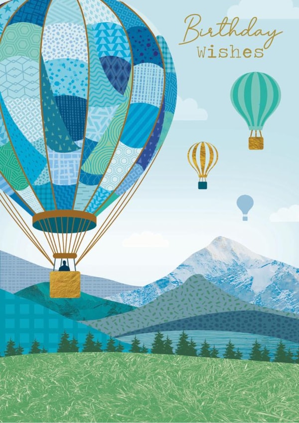 Classic Birthday Card - Hot Air Balloons created by Nigel Quiney