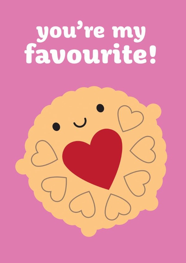 Jammie Dodger Kawaii Card For Friends, Loved Ones & Valentine's Day created by Asking For Trouble