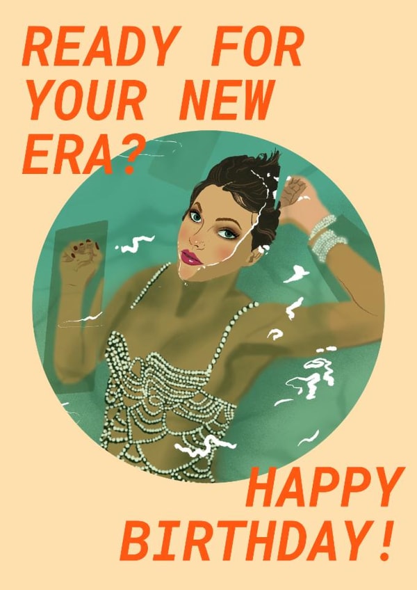 Fun Birthday Card - Taylor Swift - Life Of A Showgirl created by The Queer Store