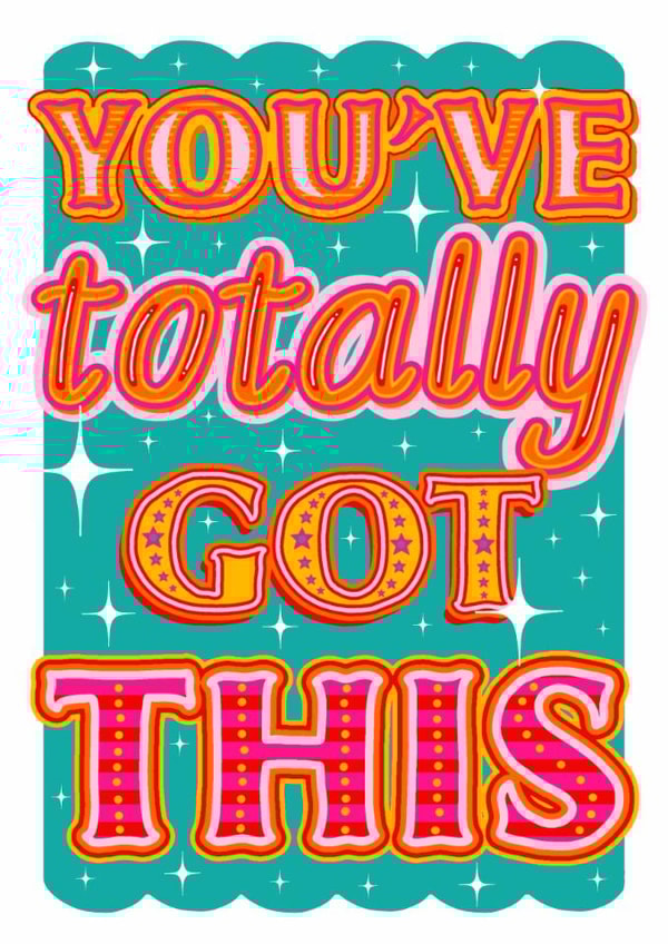 Bright Bold Brilliant Empowering Good Luck and Well Wishes created by Daisy Cann