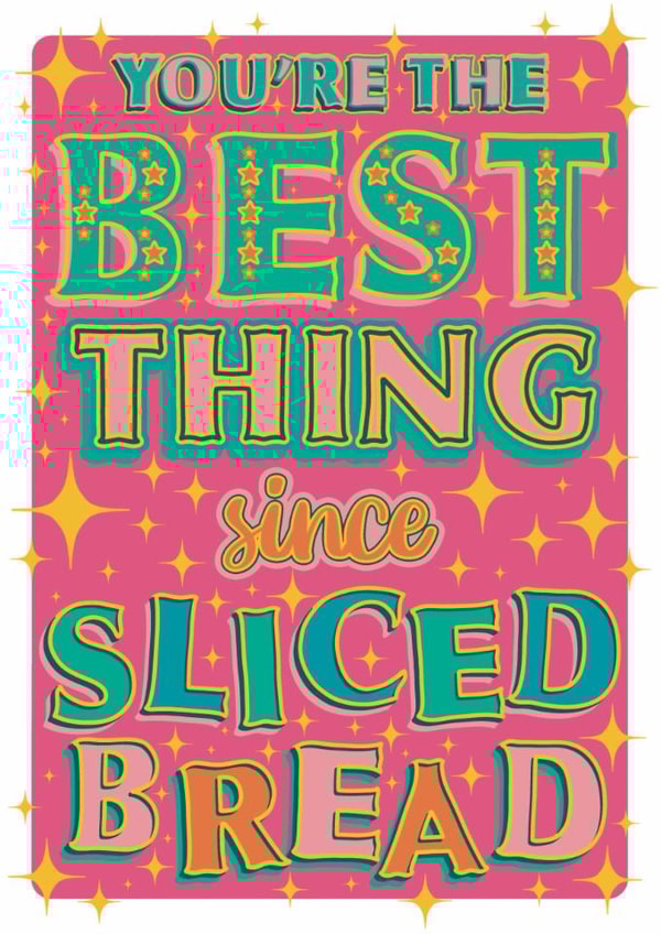 Friend Best Thing Just Because Funny Saying Card Thank You created by Daisy Cann