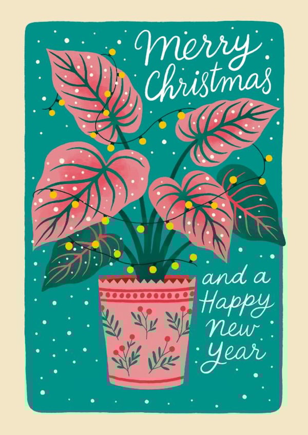 Pretty Christmas Card - Poinsettia created by Olga Kondyleva