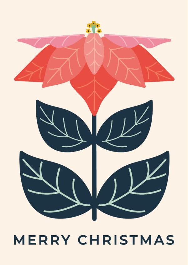 Arty Christmas Card - Poinsettia created by Taya Cosgrove