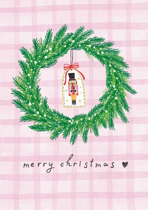 Cute Christmas Card – Nutcracker Wreath created by Olga Kondyleva