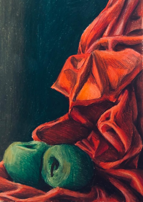 Creative Apple art print created by Chrissy's Cards