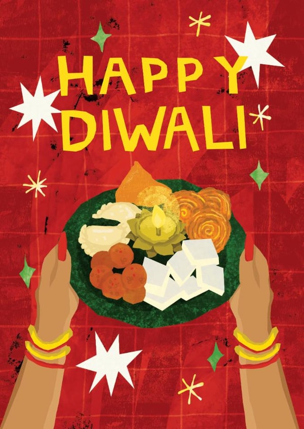 Arty Faith Card - Diwali - Plate Of Sweets created by The Playful Indian