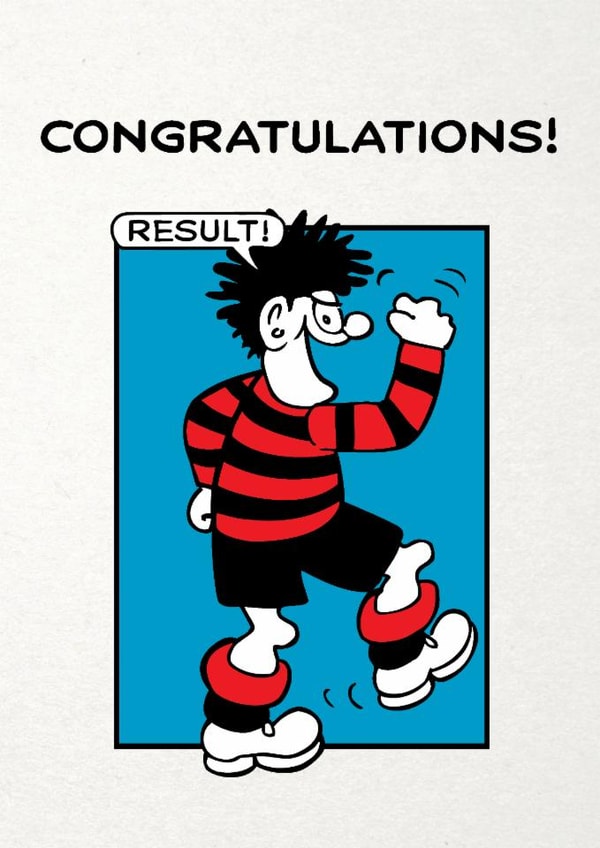 Fun Congratulations Card - Dennis The Menace - Result! created by Hype Associates