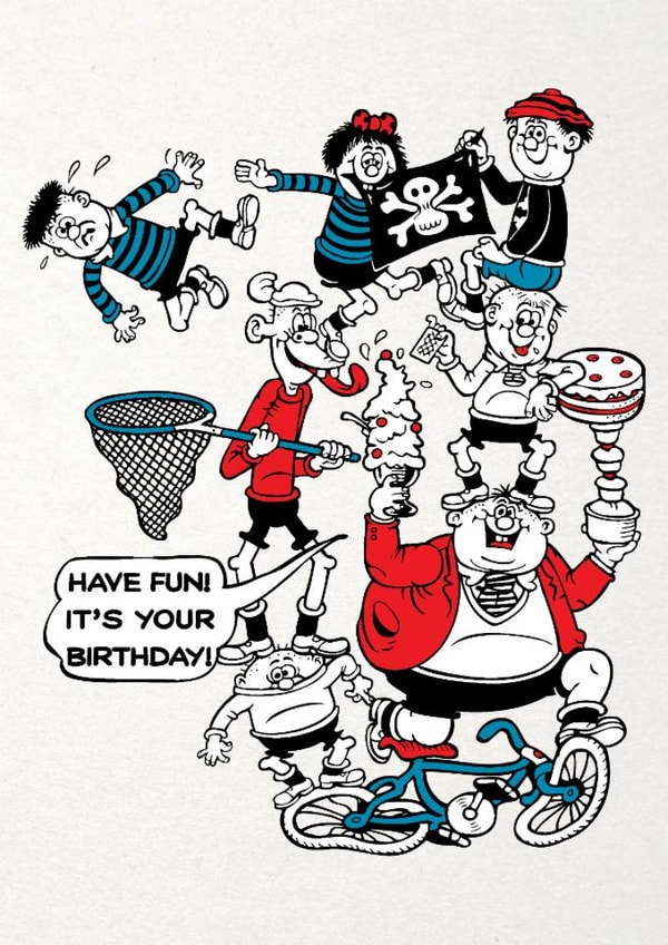 Fun Birthday Card - Beano - The Bash Street Kids created by Hype Associates