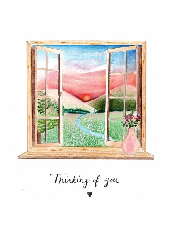 Classic Thinking Of You/Sympathy Card - Window - Flowers created by Beth Goodwin