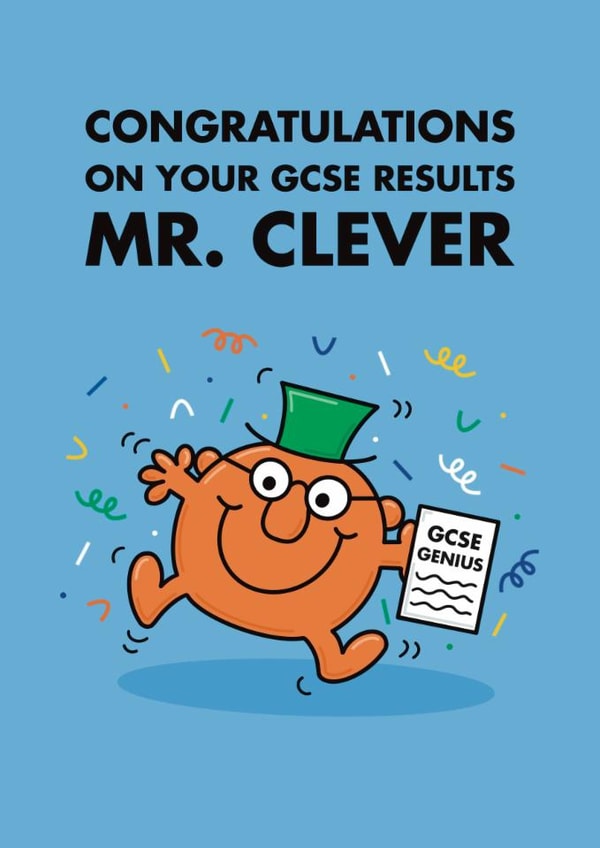 Cute Congratulations  - Mr. Clever - GCSE Results created by Mr. Men