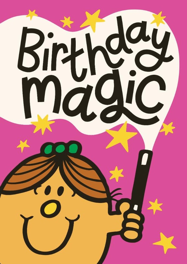 Cute Birthday Card - Little Miss Magic - Birthday Magic created by Mr. Men
