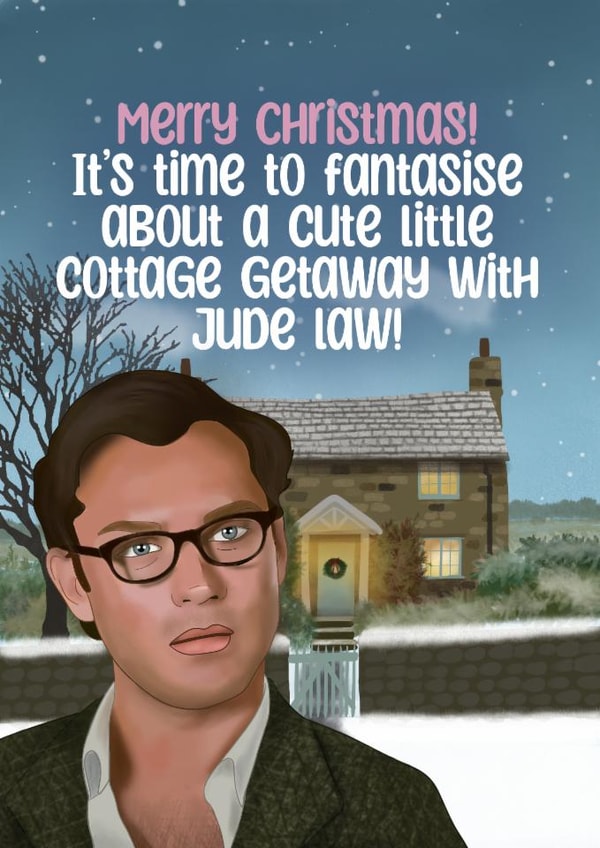 Funny Christmas Card - The Holiday - Jude Law created by I Draw Stuff 