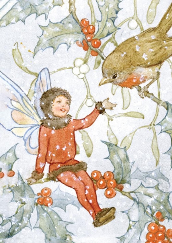 Cute Christmas Card - Fairy Land - Holly And Mistletoe created by Hype Cards
