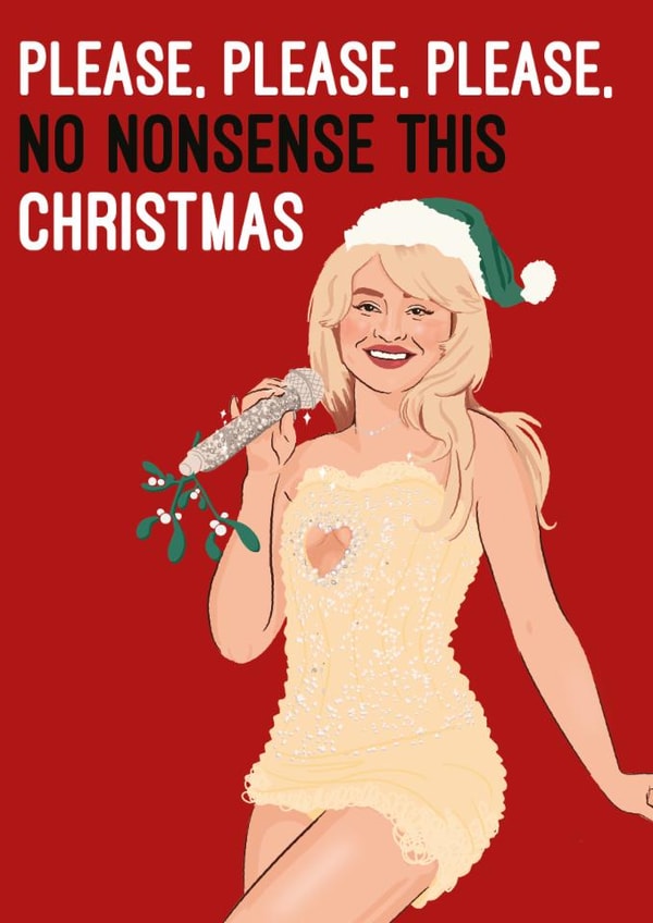 Celebrity Christmas Card - Sabrina Carpenter - Please No Nonsense This Christmas created by Quitting Hollywood
