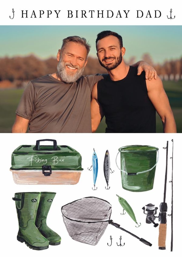 Classic Birthday Card - For Dad - Fishing created by Making Meadows Ltd