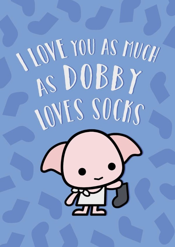 Cute Birthday Card - Dobby - Harry Potter created by Cardology