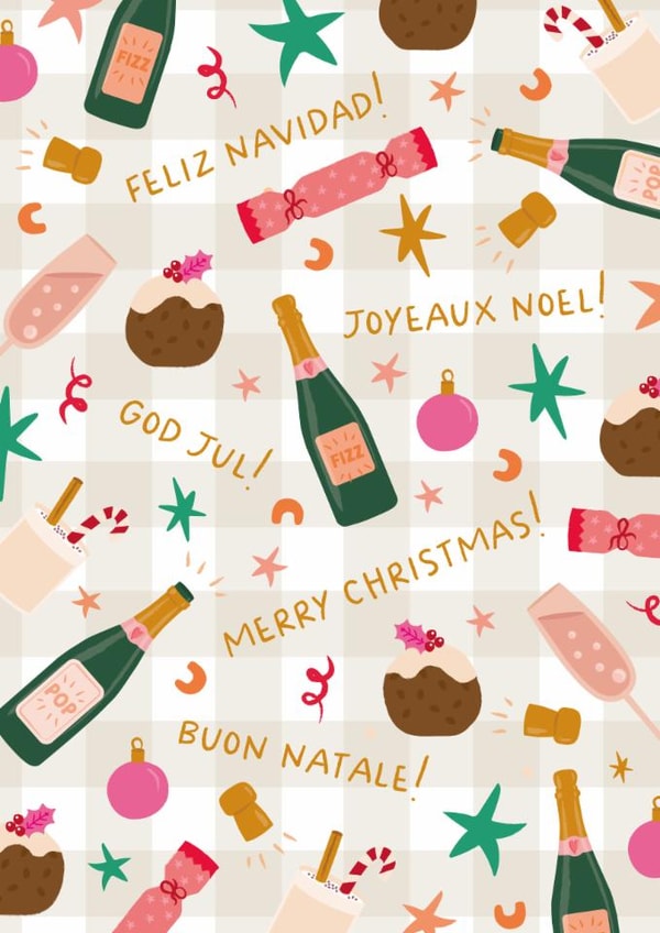 Classic Christmas Card - Feliz Navidad - Merry Christmas! created by The Pattern Press