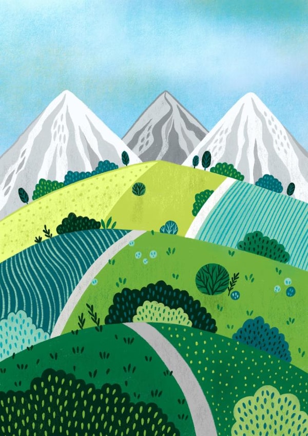 Classic Mountains Card - For Him - Mountains - Blank Art Card created by Pear Tree Press