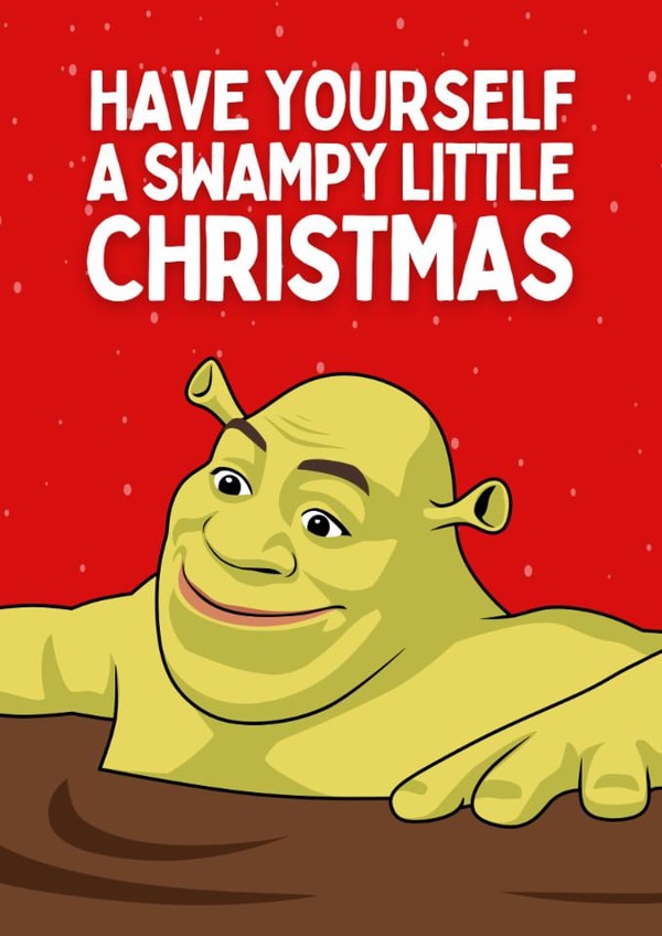 Funny Christmas Card - Shrek - Swampy Little Christmas created by Sundiva Designs