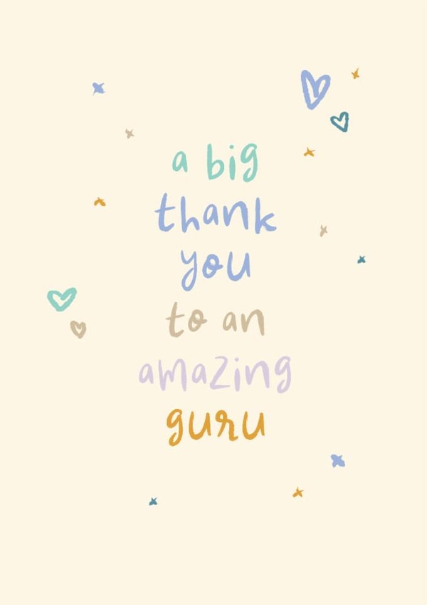 Classic Thank You Card - Amazing Guru - Buddhism created by Rebecca Prinn