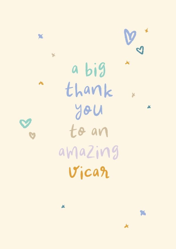 Classic Thank You Card - Amazing Vicar created by Rebecca Prinn