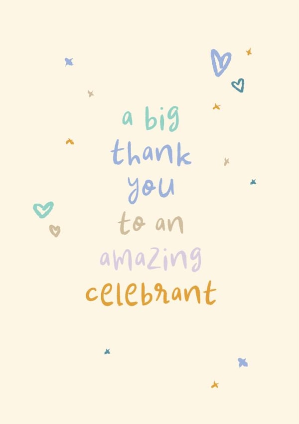 Classic Thank You Card - Amazing Celebrant created by Rebecca Prinn