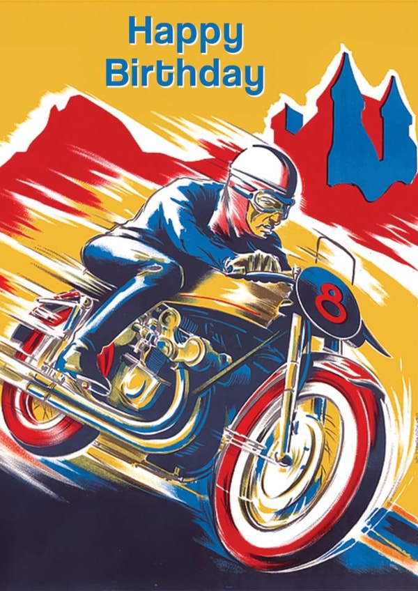 Motorcycle Racing Birthday Card created by Groves Design