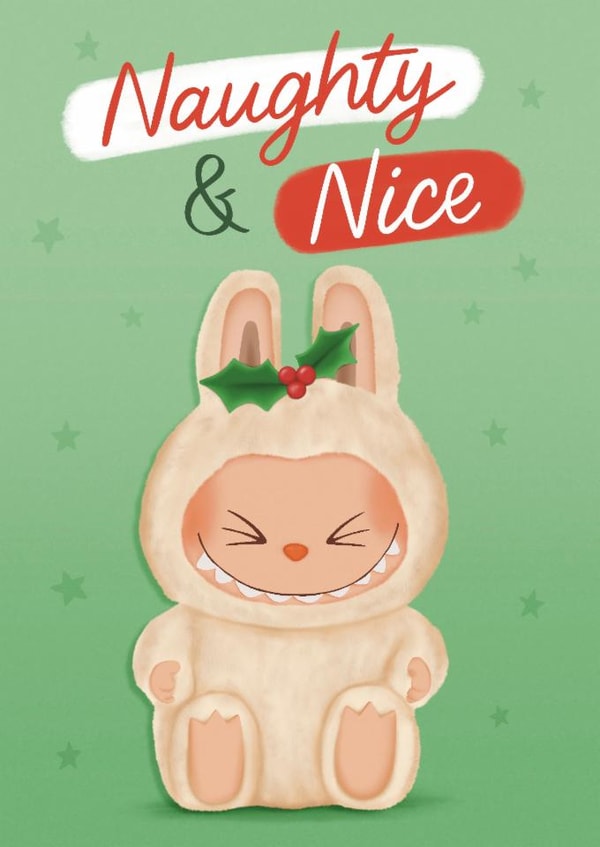 Cute Labubu Christmas Card - Naughty and Nice created by Sydney Jo Designs