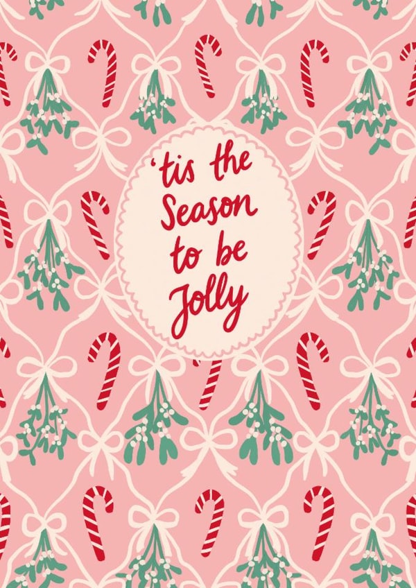 Pretty Christmas Card - Season To Be Jolly created by Jessie Maeve Studio