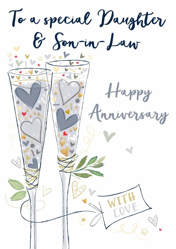 Traditional Anniversary Card - For Daughter And Son In Law created by Katie Phythian Design